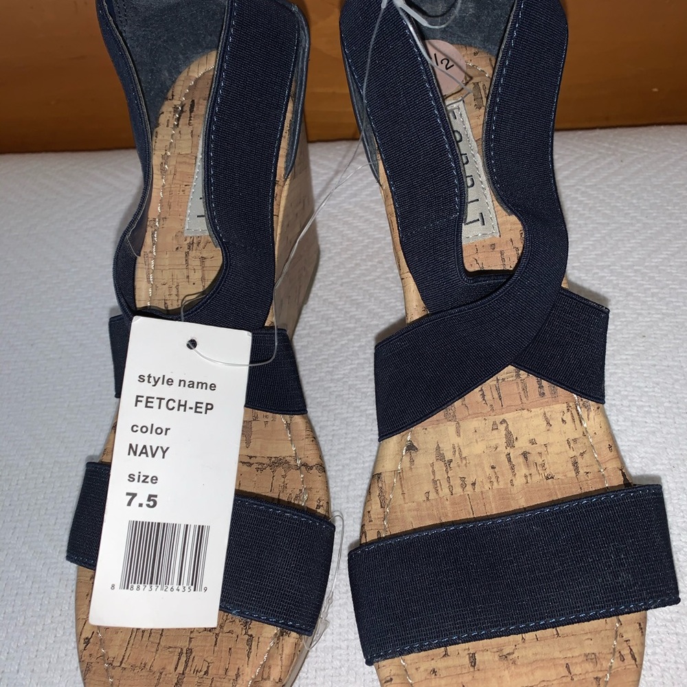 NWT, Esprit Blue Sandals, Size 7.5 - Picture 2 of 7